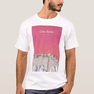 セネガル レルバ湖 - ピンクの湖のボート Tシャツ