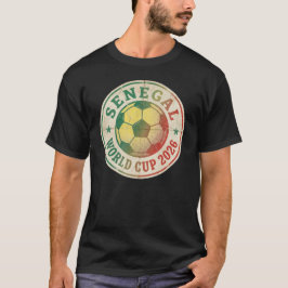 セネガル ワールドカップ 2026 ヴィンテージ レトロ サッカー バッジ Tシャツ