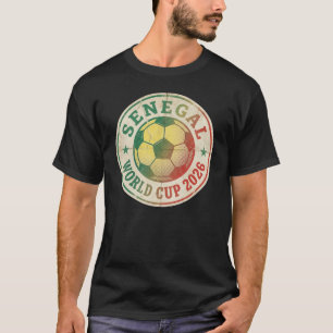 セネガル ワールドカップ 2026 ヴィンテージ レトロ サッカー バッジ Tシャツ
