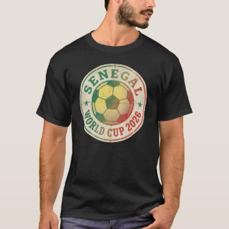 セネガル ワールドカップ 2026 ヴィンテージ レトロ サッカー バッジ Tシャツ