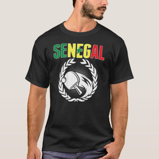 セネガル 卓球 セネガル卓球を応援しよう Tシャツ (正面)
