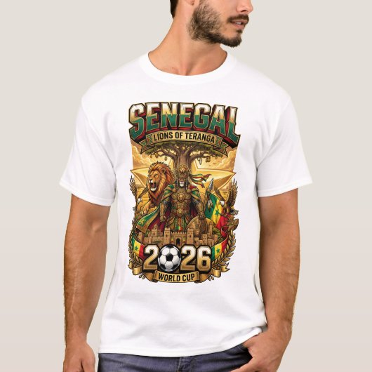 セネガル 2026 ファンTシャツ Tシャツ (正面)