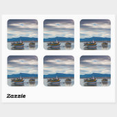 セノウルティマエスペランザ湾のツアーボート スクエアシール (シート)