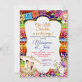 セノリタフィエスタカップル金ゴールドガール招待状 招待状 (正面)