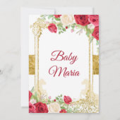 セノリタレッドローズフィエスタカップルシャワー   招待状 (裏面)