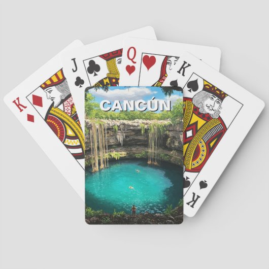 セノーテ Cancun メキシコ 旅行 トランプ (裏面)