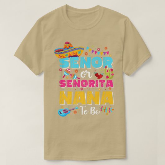 セノールまたはセノリタナナはジェンダーになるCinco Dを明らかにする Tシャツ (デザイン正面)