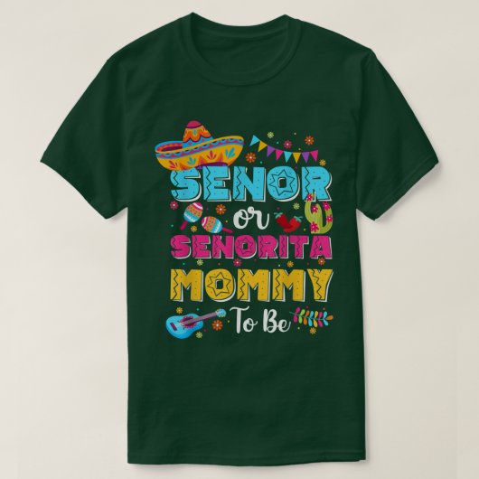 セノールまたはセノリタママはジェンダーになるCincoを明らかにする Tシャツ (デザイン正面)
