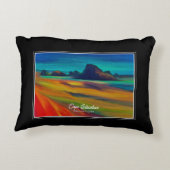 セバカラフルスティアン岬オレゴン海岸アート アクセントクッション (裏面)