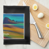 セバカラフルスティアン岬オレゴン海岸アート キッチンタオル (四つ折り)