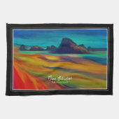 セバカラフルスティアン岬オレゴン海岸アート キッチンタオル (横)