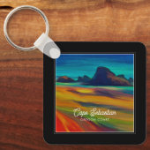セバカラフルスティアン岬オレゴン海岸アート キーホルダー (正面)