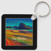 セバカラフルスティアン岬オレゴン海岸アート キーホルダー (裏面)