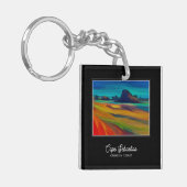 セバカラフルスティアン岬オレゴン海岸アート キーホルダー (正面左)