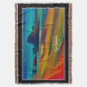 セバカラフルスティアン岬オレゴン海岸アート スローブランケット (正面縦)