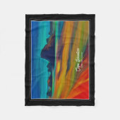 セバカラフルスティアン岬オレゴン海岸アート フリースブランケット (正面)