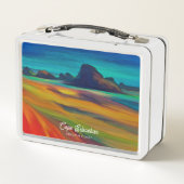 セバカラフルスティアン岬オレゴン海岸アート メタルランチボックス (裏面)