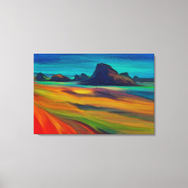 セバカラフルスティアン岬オレゴン海岸 キャンバスプリント