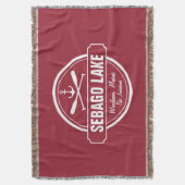 セバゴレイクメイパーソナライズされたンタウンアンドネーム スローブランケット (正面縦)