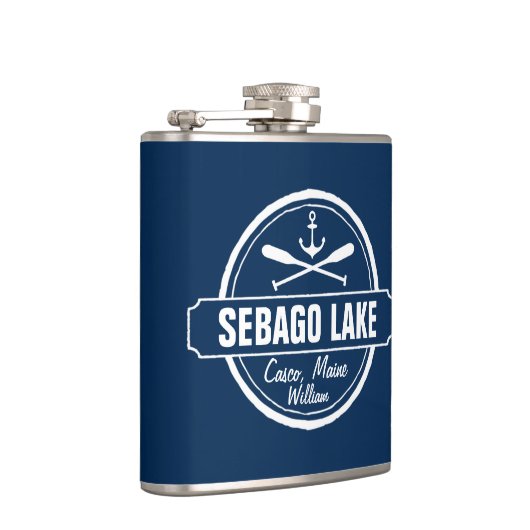 セバゴレイクメイパーソナライズされたンタウンアンドネーム フラスク (右)