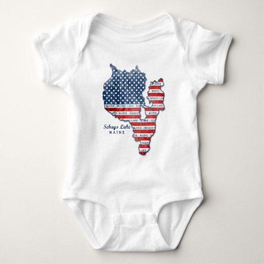 セバゴレイクメインシャツ ベビーボディスーツ (正面)