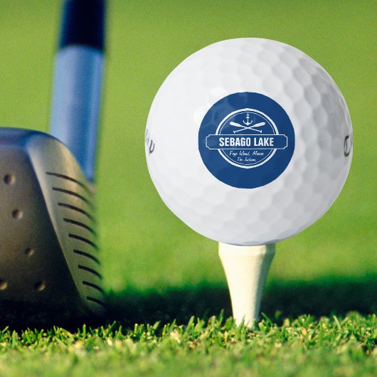 セバゴレイクメインパーソナライズされたタウンアンドネーム ゴルフボール
