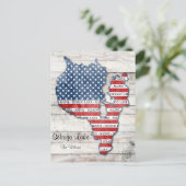 セバゴレイクメイン地図はがき ポストカード (スタンド正面)