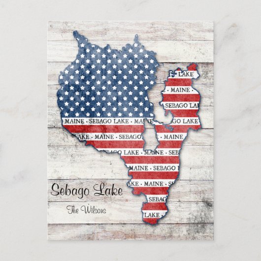 セバゴレイクメイン地図はがき ポストカード (正面)