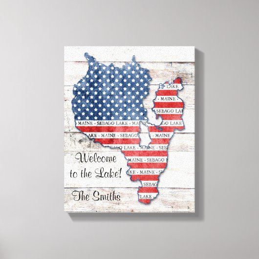 セバゴレイクメーンマップキャンバスアート キャンバスプリント (正面)