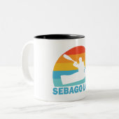 セバゴ湖 メイン州 カヤック ツートーンマグカップ (正面左)