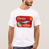 セバスチャンのサーディンのラベル Tシャツ (正面)