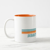 セバスチャンビーチフォートローダーデールサンパームツリーズ ツートーンマグカップ (左)