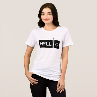 セパレート "Hello" ワードアート - ユニークなタイポグラフィ トライブレンドTシャツ