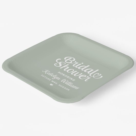 セパーソナライズされたージグリ結婚ーンズブライダルシャワー ペーパープレート (傾斜あり)