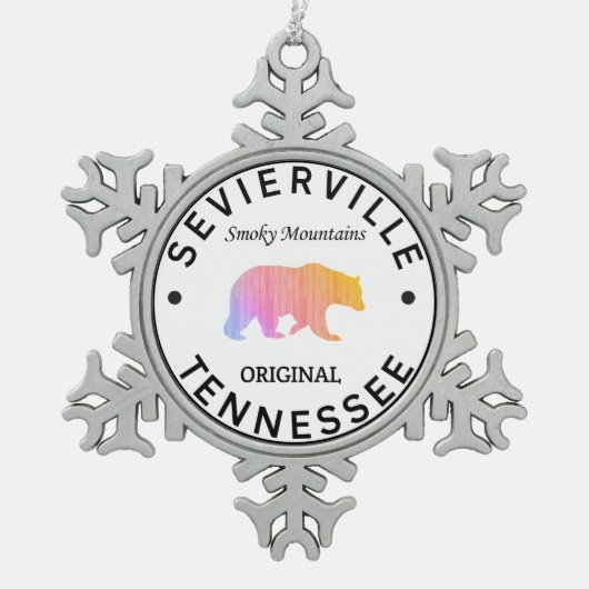 セビアビルテネシー スノーフレークピューターオーナメント (正面)