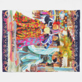 セビチェメキシコフェスティバルダンサー2549 フリースブランケット (正面(横))