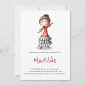 セビラスペインのナフラメンコダンサーバースデーパーティー 招待状 (正面)