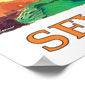 セビラスペインヴィンテージ旅行 ポスター (角)