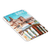 セビラスペイン建築ウォーターカラー マグネット (右側)