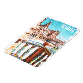 セビラスペイン建築ウォーターカラー マグネット (左側)