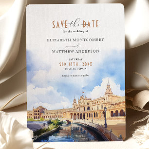 セビラスペインSave the Date Plaza de Espaina 招待状