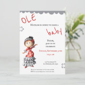 セビラナフラメンコダンサースペインのベビーシャワー 招待状 (スタンド正面)