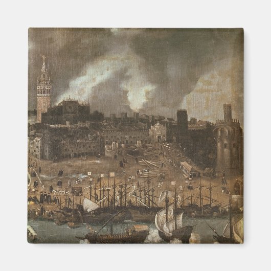 セビリアから出発する探検隊 マグネット (正面)