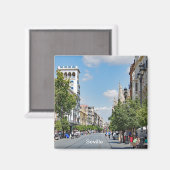 セビリアの中心のビュー マグネット (正面/裏面)