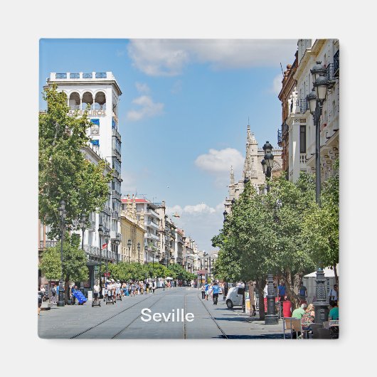セビリアの中心のビュー マグネット (正面)