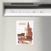 セビリアスタイリッシュスペインアンダルシア旅行 マグネット (インサイチュ (食洗機))