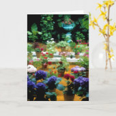 セビリアスペインの美しい庭に鉢植えの植物 カード (黄色い花)