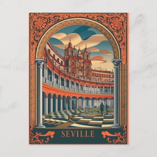 セビリアスペイントラベルアンティーク ポストカード (正面)