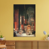 セビリア大聖堂の行列1833 (油オンcanv) キャンバスプリント (インサイチュ (リビング))