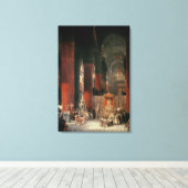 セビリア大聖堂の行列1833 (油オンcanv) キャンバスプリント (インサイチュ (ウッドフロア))